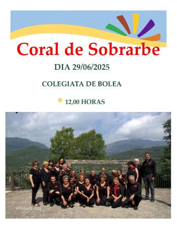 Imagen Concierto Coral de Sobrarbe en la Colegiata Santa María La Mayor de Bolea