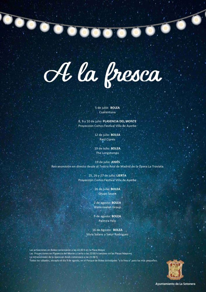 Imagen Nueva edicion de las Noches a la Fresca.